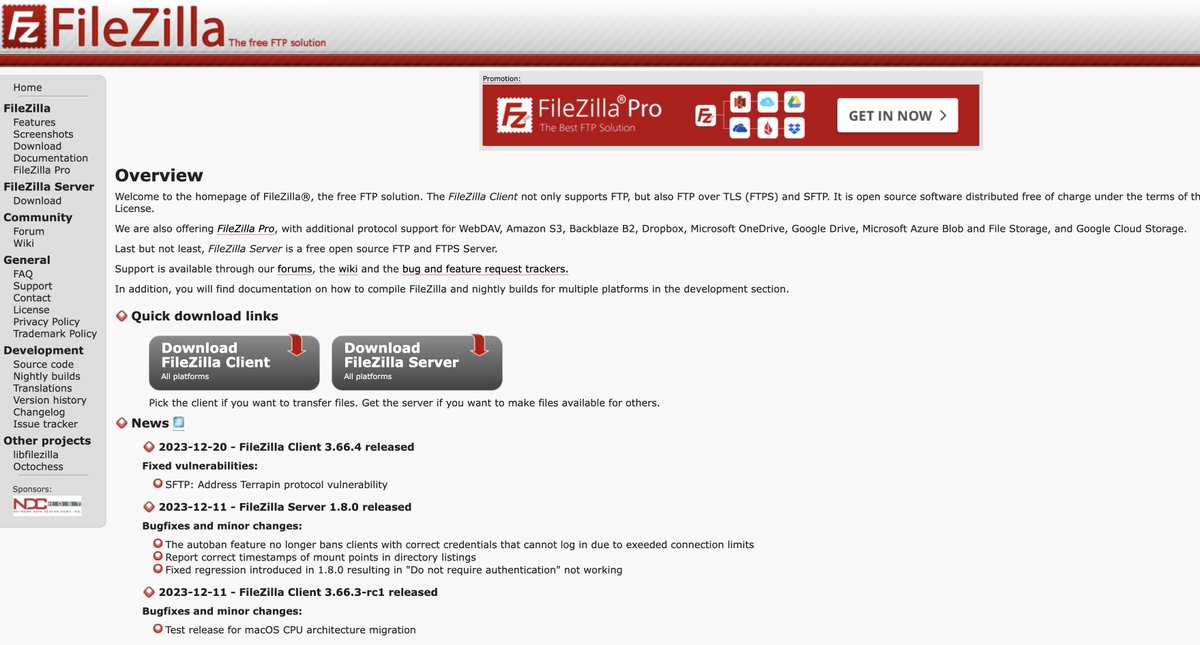 Un jour je ferais un redesign de FileZilla