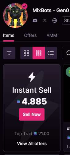 Ameba_NM's tweet photo. Floor price for #Mixbots Gen 0 is currently under 5 $SOL, c60% higher than public sale.
On TGE Gen 0 holders will be airdropped $MXM, reducing the purchase to the same or better price than public sale.
The airdrop alone probably ends up covering #mixbot in time tbh. https://t.co/NrW7r5M0G0