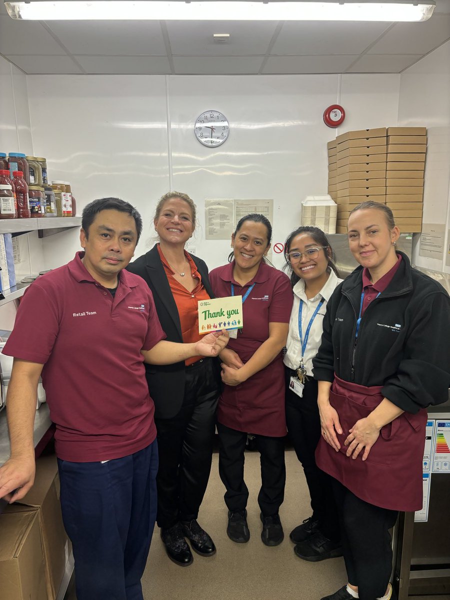Thrilled to have QEQM Cafe team recognised with a MAD award from Site Director Karen Powell who said they always have such a positive attitude and vibe every day🌟😊😊 ⁦@MerlynMarsden⁩ ⁦@ICHNTDDNWC⁩ ⁦@LilianaPaiu⁩ ⁦@modwolf63vespa⁩ ⁦@ImperialPeople⁩