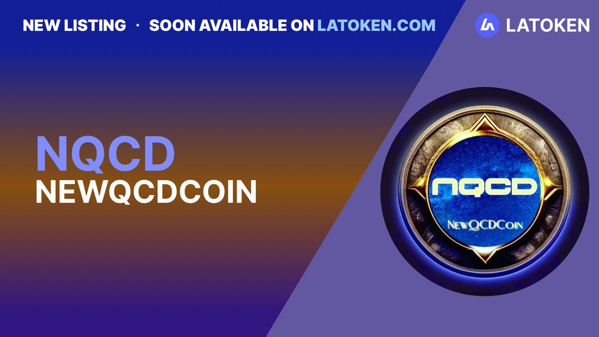 🏆NEWQCDCOIN (NQCD) will be listed on 11th February,2024  on LATOKEN

NewQCDCoin is a positional quantum coin, a unique cryptocurrency based on the first business related to the production and sale of smart services. Our ecosystem's goal is to revolutionize the way people