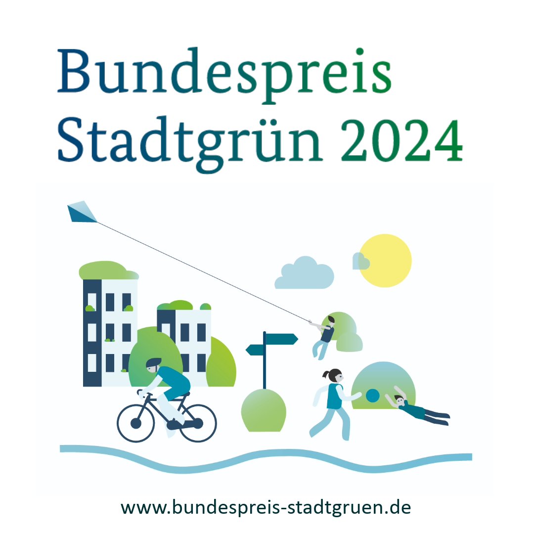 Das BMWSB hat 2024 wieder den Bundespreis Stadtgrün ausgelobt. Im Fokus steht die Bedeutung von Stadtgrün für die Förderung der Gesundheit durch Bewegung. Städte und Gemeinden können ab sofort unter bundespreis-stadtgruen.de ihre besten Projekte einreichen.