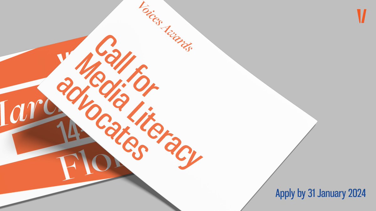 Are you developing initiatives to promote healthier #digital well-being or #DigitalParenting? Is your commitment focused on fighting #disinformation 

➡️Check out the #VoicesAwards for #MediaLiteracy advocates

🏆5 awards for 1000€ each

 📌bit.ly/47ZdHWN

#OpenCall