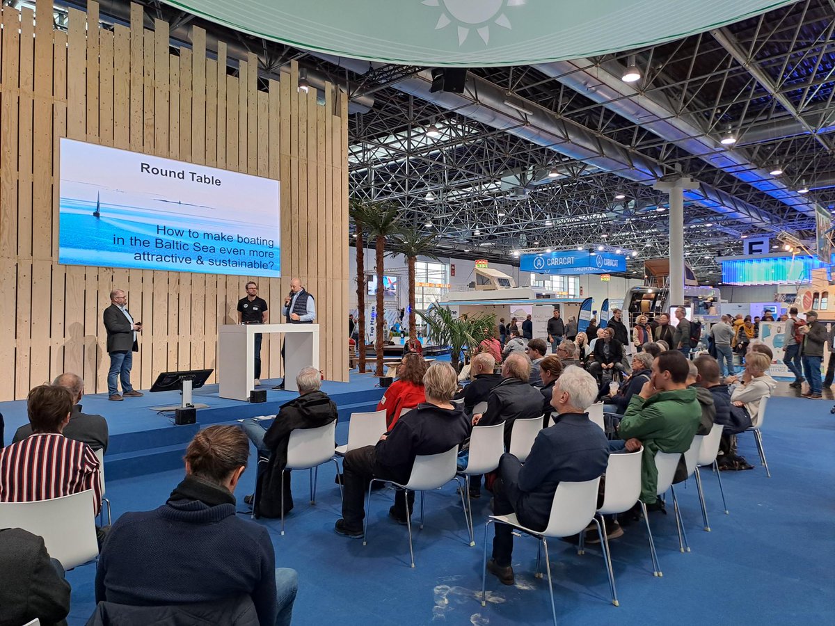 Dr. Ignė Stalmokaitė, <a href="/CBSSsecretariat/">CBSS Secretariat</a> Policy Officer for #SustainableAndProsperous Region, joined the #BaltSusBoating2023 project partners in a round-table discussion on "How to make boating in the #BalticSea even more attractive &amp; sustainable?" at the ongoing Boot Düsseldorf