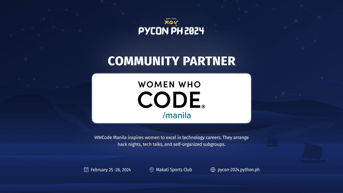 pyconph's tweet image. 𝐈𝐧𝐬𝐩𝐢𝐫𝐢𝐧𝐠 𝐖𝐨𝐦𝐞𝐧 𝐭𝐨 𝐄𝐱𝐜𝐞𝐥 𝐢𝐧 𝐓𝐞𝐜𝐡𝐧𝐨𝐥𝐨𝐠𝐲 𝐂𝐚𝐫𝐞𝐞𝐫𝐬 ♀️👩💼
Explore Women Who Code Manila at: facebook.com/groups/wwcodem…
Get tickets: ti.to/pythonph/pycon…
#gabay
#pyconph2024
#pyconph
#pythonph