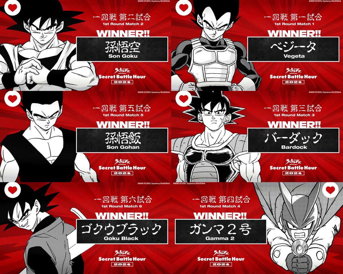 Dragon Ball Games Battle Hour should've just done a poll cuz anyone on "❤️" is automatically winning lmao