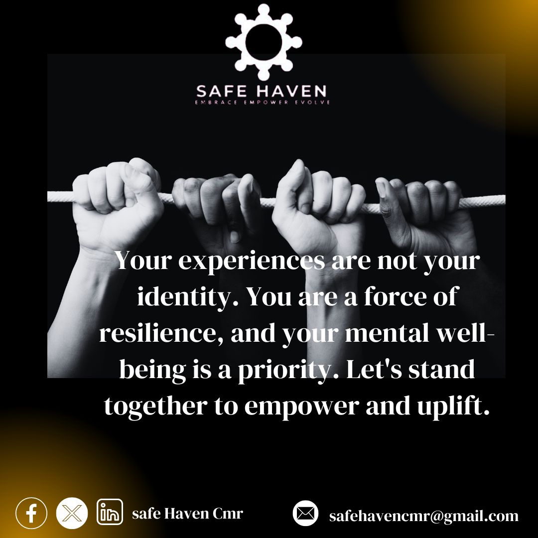 Asking for help is not a weakness. It is the first step you must take in your healing process and when you take that step it only means you are strong and courageous enough to fight.

 #EndGBV #EmpowerSurvivors #safehavencmr #EmbraceEmpowerEvolve #survivorstories
 @unwomenchief