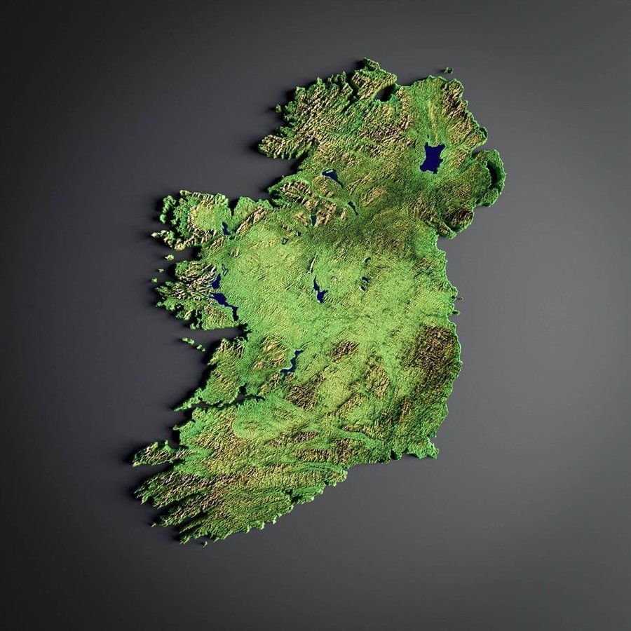 Just a lovely render of Ireland for your enjoyment. Source: buff.ly/3mX7jbg