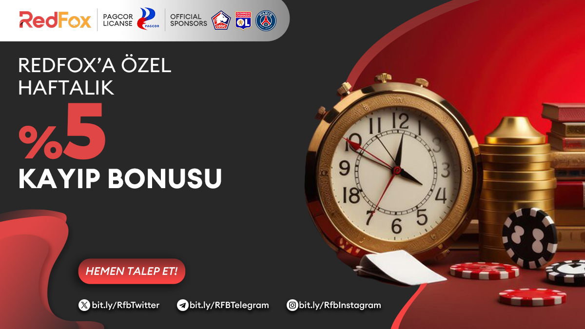 GuncelRedFox's tweet photo. ⚡️ #RedFox ile her zaman kazançlı çıkın!

🤜 Haftalık %5 Kayıp Bonusu ile olası kayıplarınıza güç katın!

📢 Hayalleri yükseklerde olup, kazancına kazanç katmak isteyenlerin güvenilir adresi. https://t.co/PrMOJeT2No