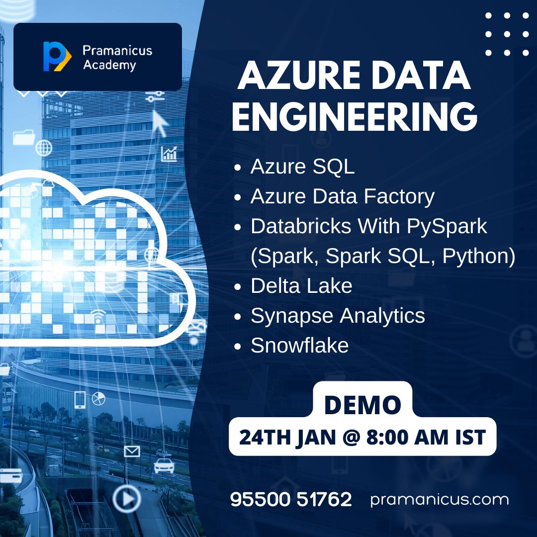 Unlocking the power of data with Azure! Join us on January 24th at 8 AM for an exclusive Azure Data Engineering demo. 🚀 Explore the latest tools and techniques transforming data into actionable insights. Don't miss out! #AzureDataEngineering #DataInnovation #TechDemo'