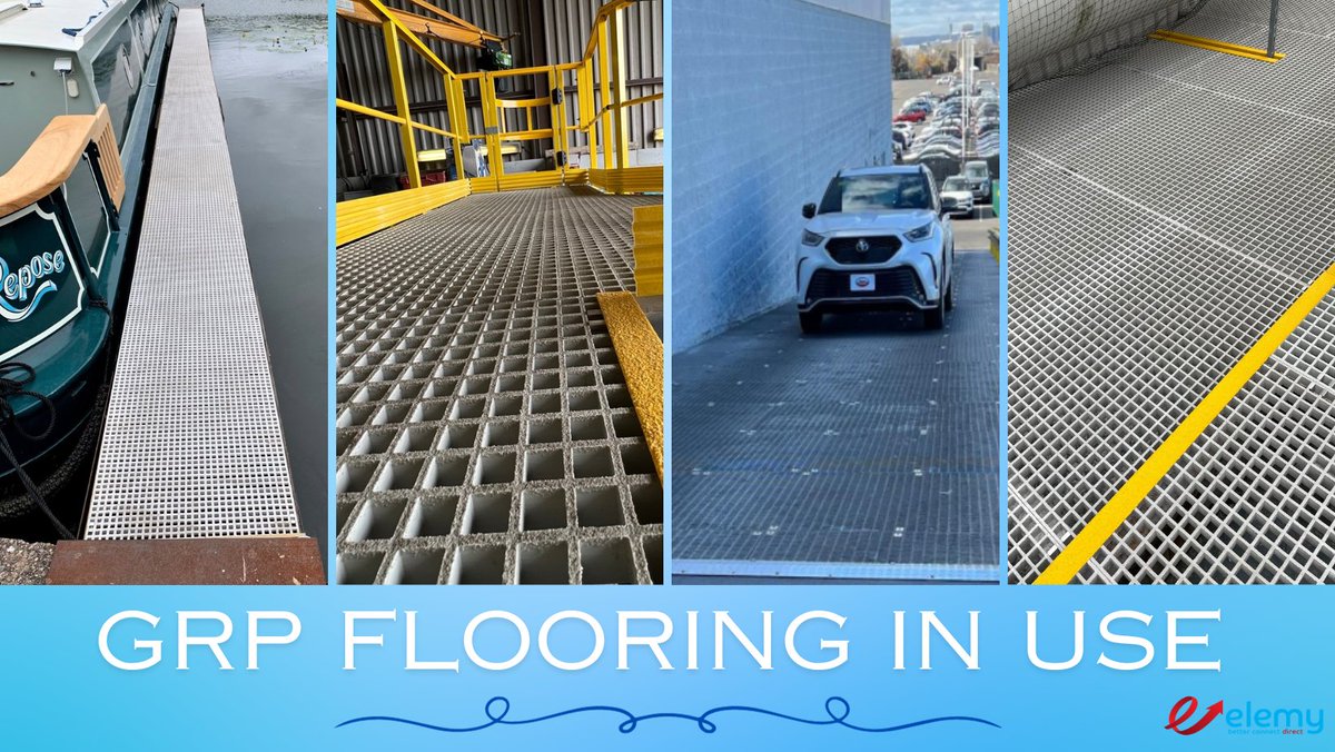 GRP Flooring In Use!💥

-  A Marina fitted with our anti-slip GRP grating
- GRP flooring on a structural platform
- GRP car wash bay
- GRP flooring with a hi-vis yellow nonslip edging bar

Click the link below to read more on GRP Flooring!😊
elemy.net/why-grp-gratin…