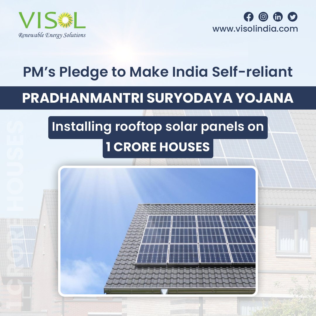 On Monday, following his return from Ayodhya, Prime Minister Narendra Modi made a significant announcement stating the Indian government plans.

#visolindia #solarpower #solarenergy #PradhanmantriSuryodayaYojana #solarpanelsforhome #bestsolarcompany #SolarPanelInstallation