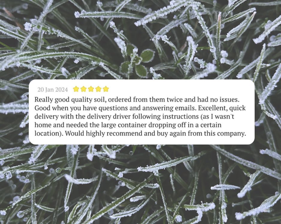 Thank you to this customer who left a lovely review about our Field No.21 Planting Topsoil, and our customer service! 😊

#compostreviews #topsoil #peatfree #field21 #CustomerService #fieldcompost