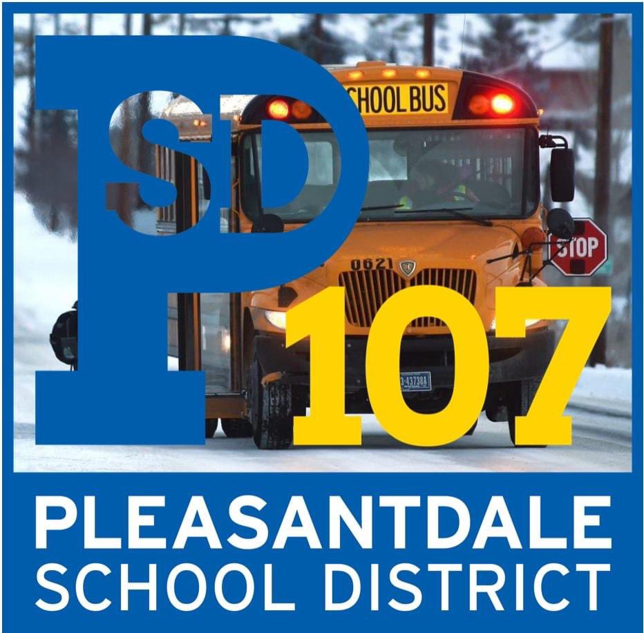 Pleasantdale Schools will have a NORMAL start today (1/23/24). Please be careful traveling to school this morning and be patient during arrival. Parents and staff, please check your email for more information!