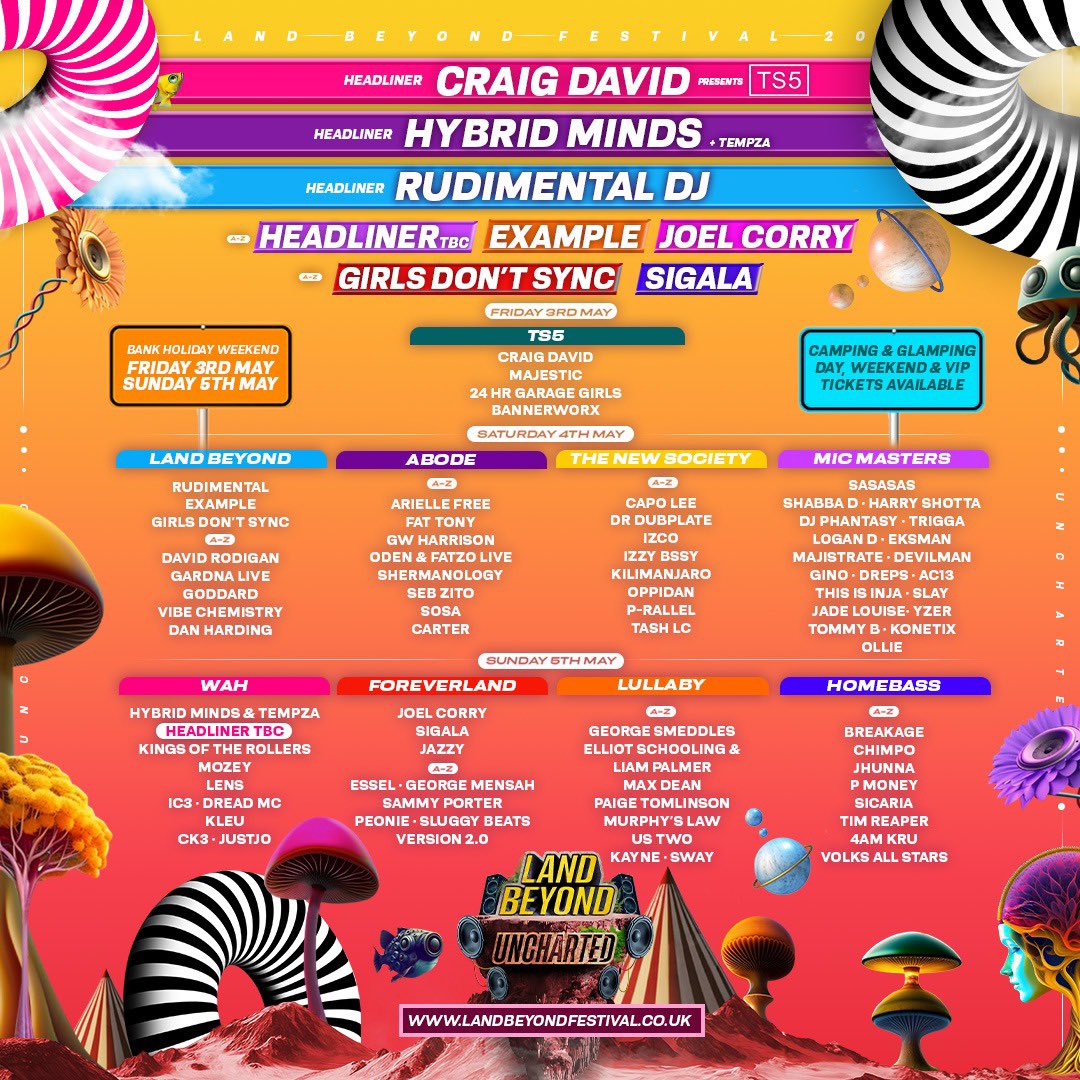 Wanted to play at this festival for TIME! Make me even more happy to be repping the Mic Masters stage on the Friday. Land Beyond Festival I’m coming for you! 🔊