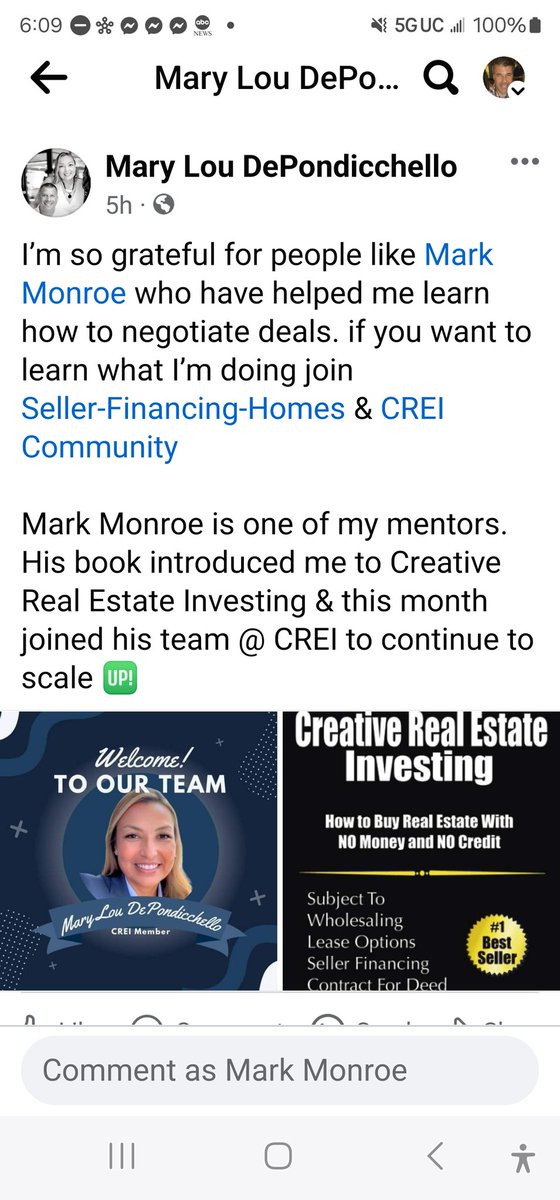 markmonro's tweet image. Thank you so much Mary Lou #realestate #sellerfinancing #sub2 #leaseoption #BiggerPockets