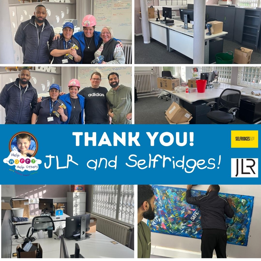 harry_moseley's tweet photo. A huge thank you to JLR Castle Bromwich and Selfridges for helping us switch our office!! 😊

We wouldn't of been able to do it without you!

#hhho #helpharryhelpothers https://t.co/QpxDZ3GzqU