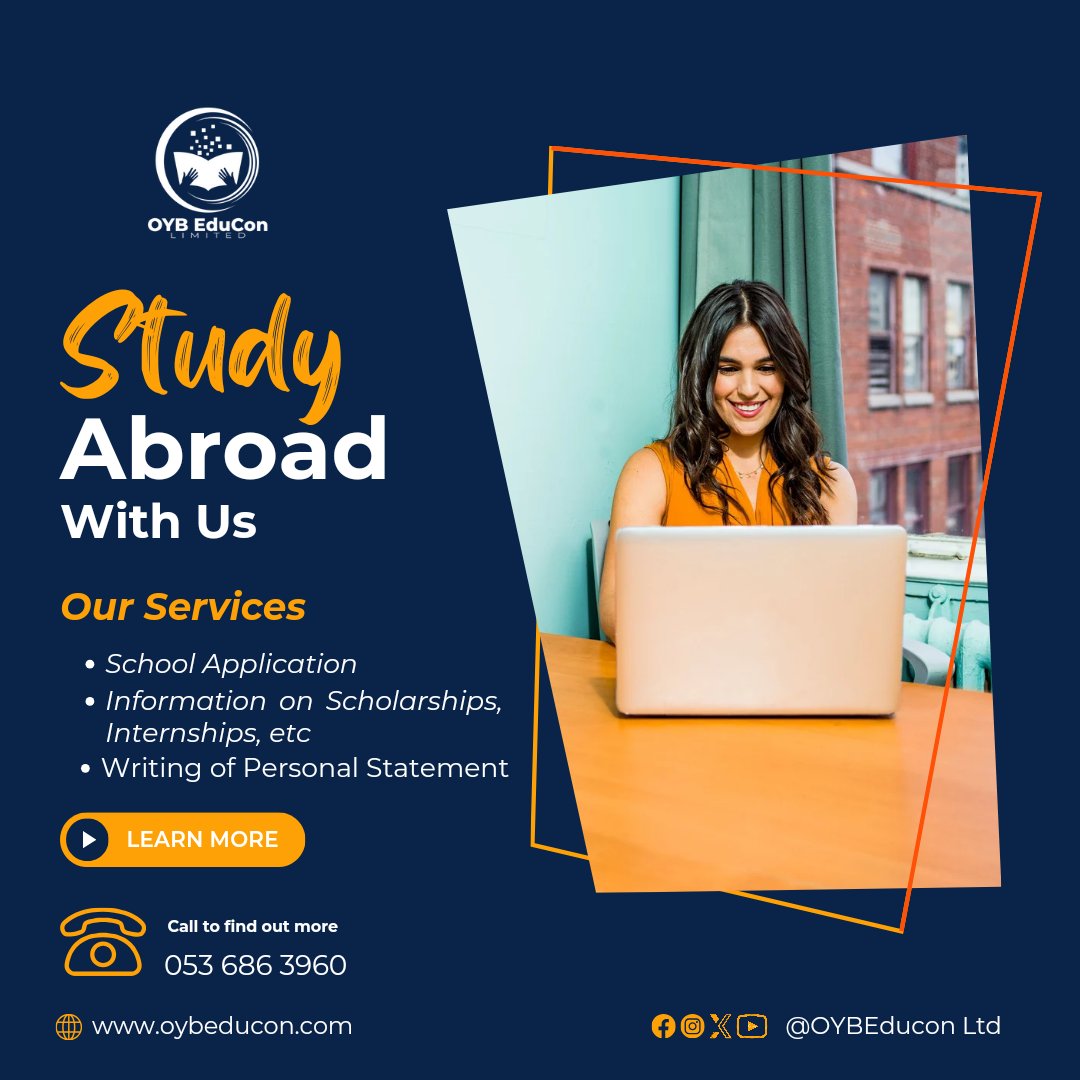 OYB_EduCon's tweet photo. STUDY ABROD WITH US!!

Follow us or visit https://t.co/JZxbSK6kox to get started on our amazing Global Opportunities waiting for you to grab them.

#education #internship #job #youth #employment #employmentopportunities #OYBEduConLtd #OYBEduCon #OYBGlobalJourney #education https://t.co/H9ggtow0nt