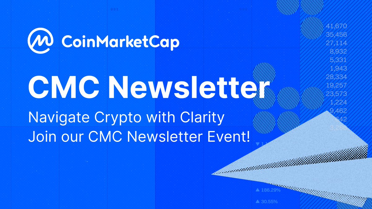 🚀 Navigate Crypto with Clarity!

Join the CMC Newsletter &amp; Share our Event Page
👉coinmarketcap.com/events/newslet…

📩 Advance Your Crypto Knowledge with the CMC Daily Newsletter
📘 Unlock Insights from our “2024 Crypto Prediction” PDF
🎁 Enter a $1K USDT Prize Pool

#CMCNewsletter2024