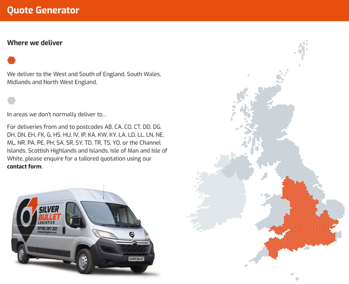 JonFudge3's tweet photo. Looking for a free, fast delivery quote? Check out our brand new Quote Generator!
Get a quote in seconds or submit a custom enquiry through our simple contact form 👇
https://t.co/MWvbLUkgIk
#quote #freequote #logistics #courier #delivery #handledwithcare https://t.co/SSWpiZFToy