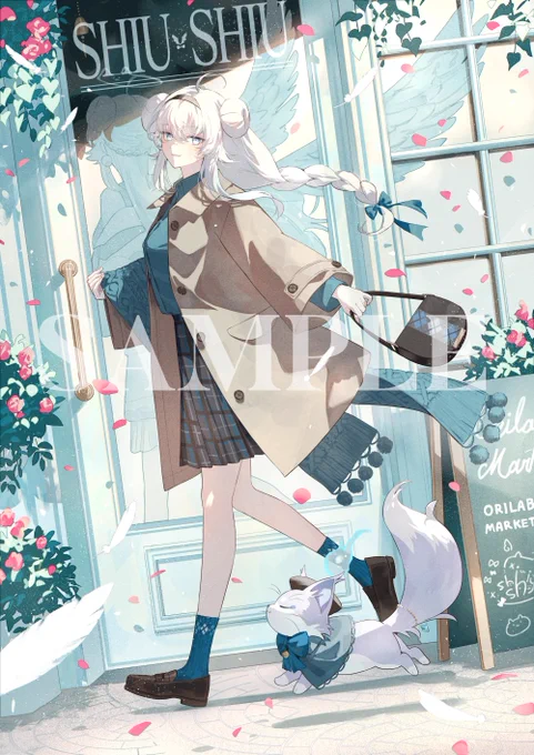 オリラボマーケット様から発売される詩羽しう様のお誕生日グッズイラストを制作致しました!大変光栄!トラッドスタイルかわいくて私もすきです 1か月限定の販売とのこと!何卒～