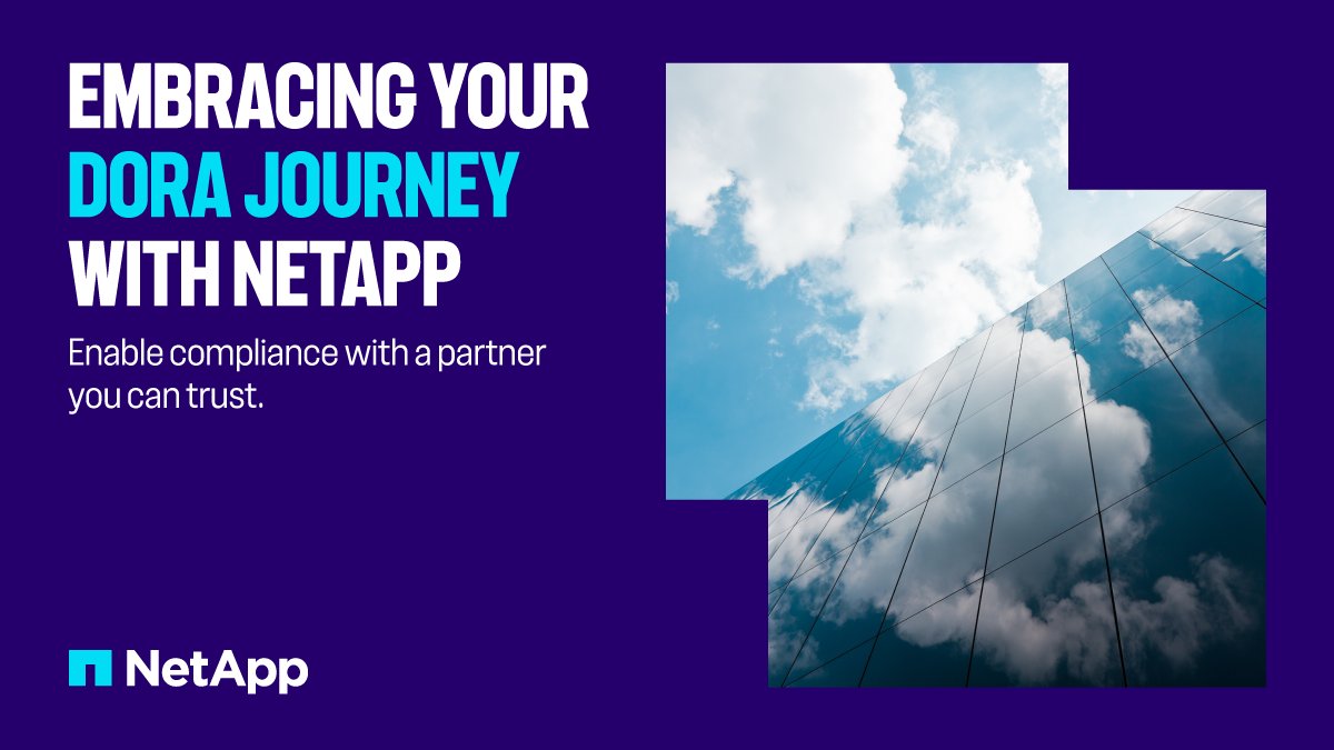 Êtes-vous prêt pour la #DORA ? Rejoignez le webinaire du 7 février sur la #DORA, ses objectifs et ses principes fondamentaux, et sur la façon dont nous pouvons vous aider à répondre aux exigences de la #DORACompliance avant la date limite de janvier 2025 : ntap.com/4b1qZnv