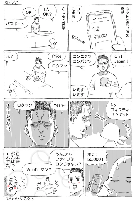 海外宿の事前情報と異なるプライス。