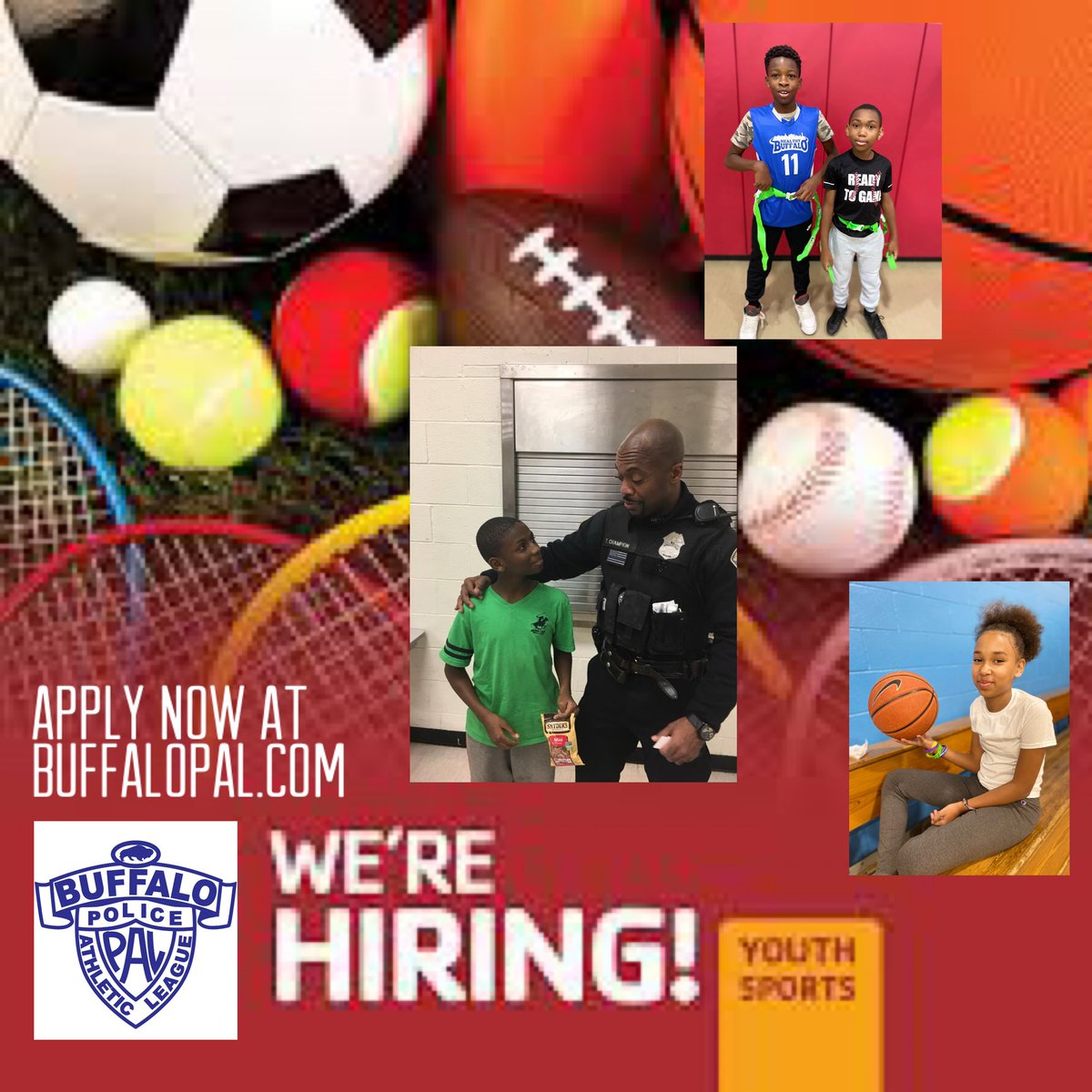 PalBuffalo's tweet photo. #buffalopal is currently seeking part time coaches/mentors to provide sports & enrichment programming for area youth. Join our wonderful team today! https://t.co/soSs9JBX6s
#supportyouth #paidtraining https://t.co/itnNgMOxoi
