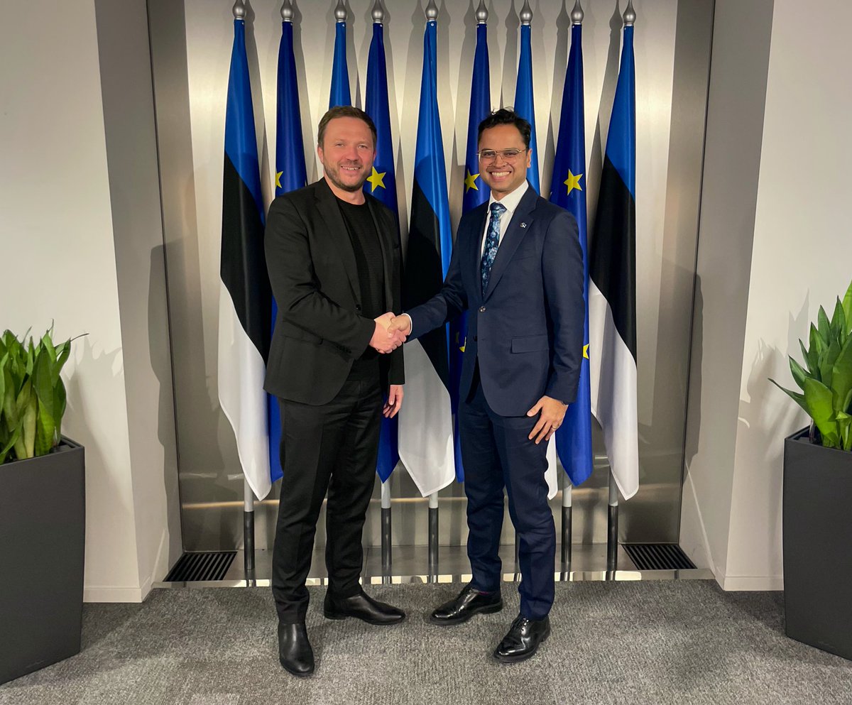 Margus Tsahkna (@tsahkna) on Twitter photo Last week I met with <a href="/AusAmbEE/">Australian Ambassador to Estonia</a> Sridhar Ayyalaraju 🇪🇪🤝🇦🇺. Though geographycally distant #Estonia & #Australia are united by shared values & likeminded perspectives.
We appreciates #Australia´s interest in our initiatives like #TallinnMechanism & @ESTDEV´s projects in Ukraine. Last week I met with <a href="/AusAmbEE/">Australian Ambassador to Estonia</a> Sridhar Ayyalaraju 🇪🇪🤝🇦🇺. Though geographycally distant #Estonia & #Australia are united by shared values & likeminded perspectives.
We appreciates #Australia´s interest in our initiatives like #TallinnMechanism & @ESTDEV´s projects in Ukraine.