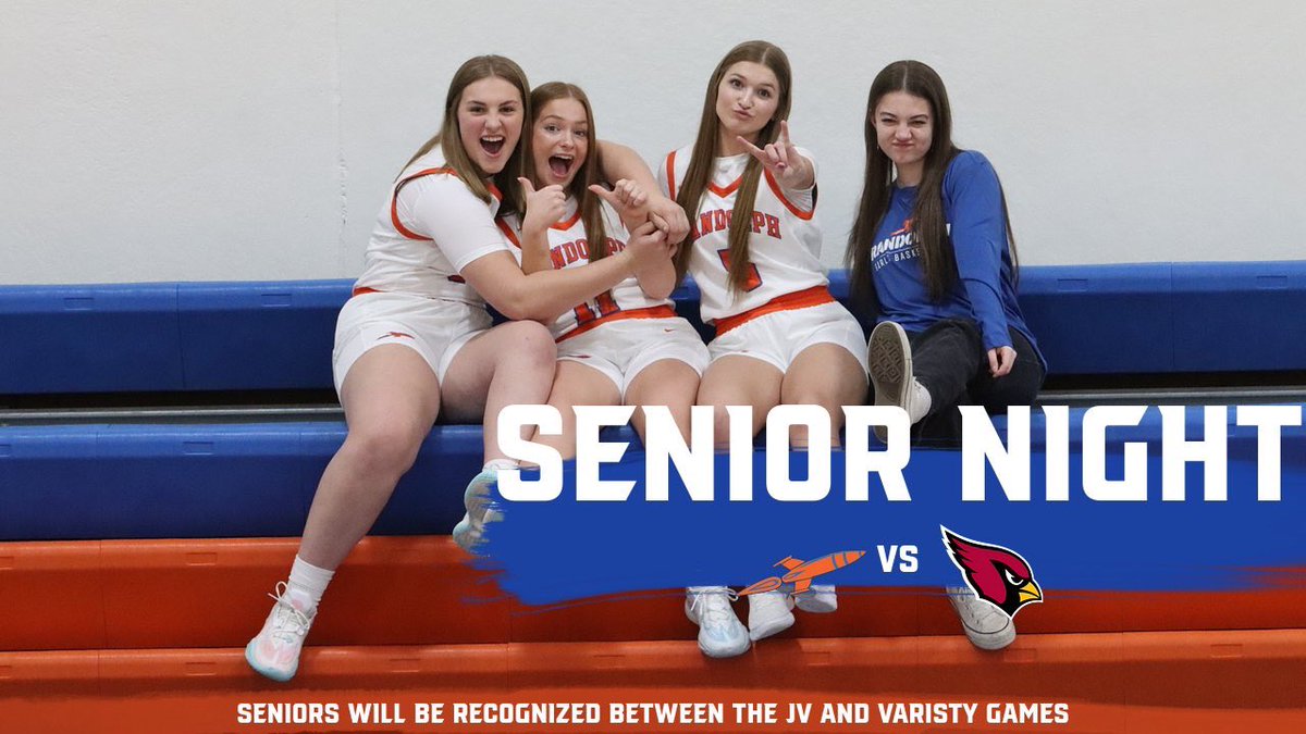 It's senior night! Tonight, we celebrate our four outstanding seniors. They will be recognized between the JV and varsity games. Be there early and show your support! 🚀