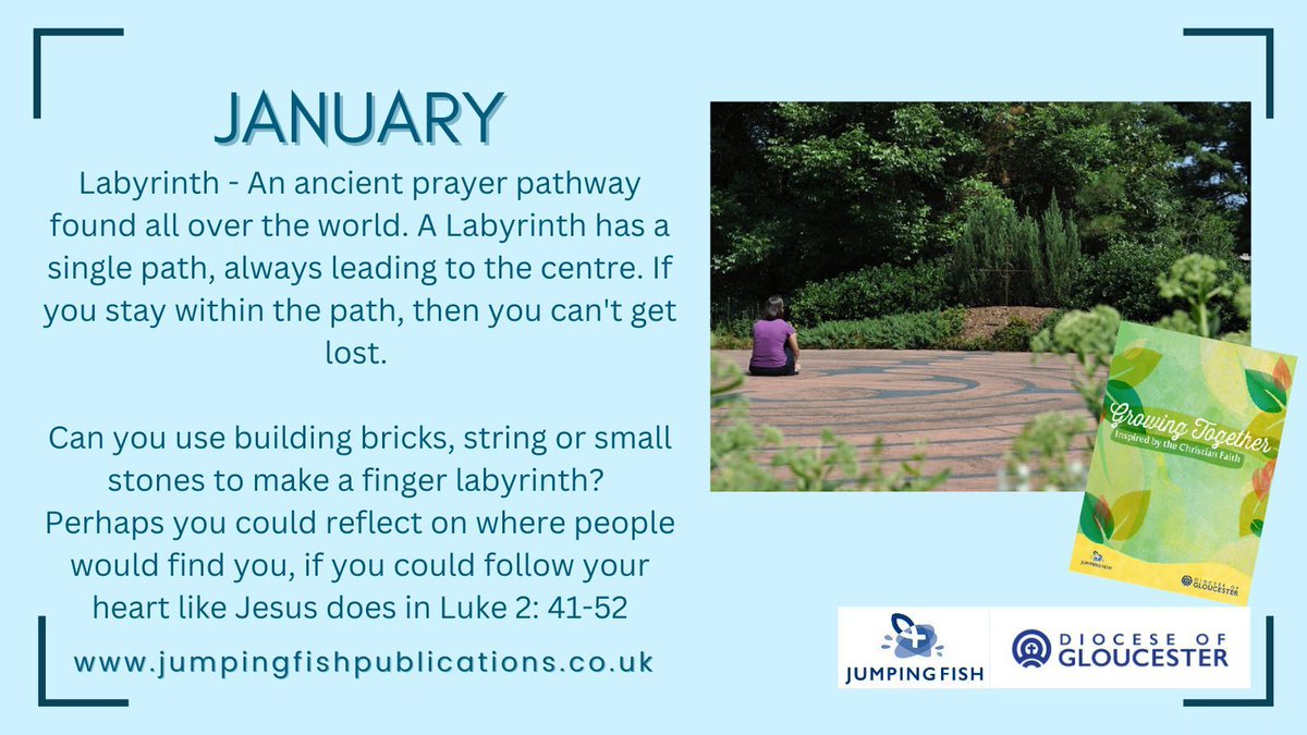 JumpingFish10's tweet image. Within our January edition of Growing Together, we offer a prayer space idea using Labyrinths. Why not find out more about this exciting publication here at buff.ly/3GPxoDV @glosdiocschools @GlosDioc @BishGloucester @bptewkesbury