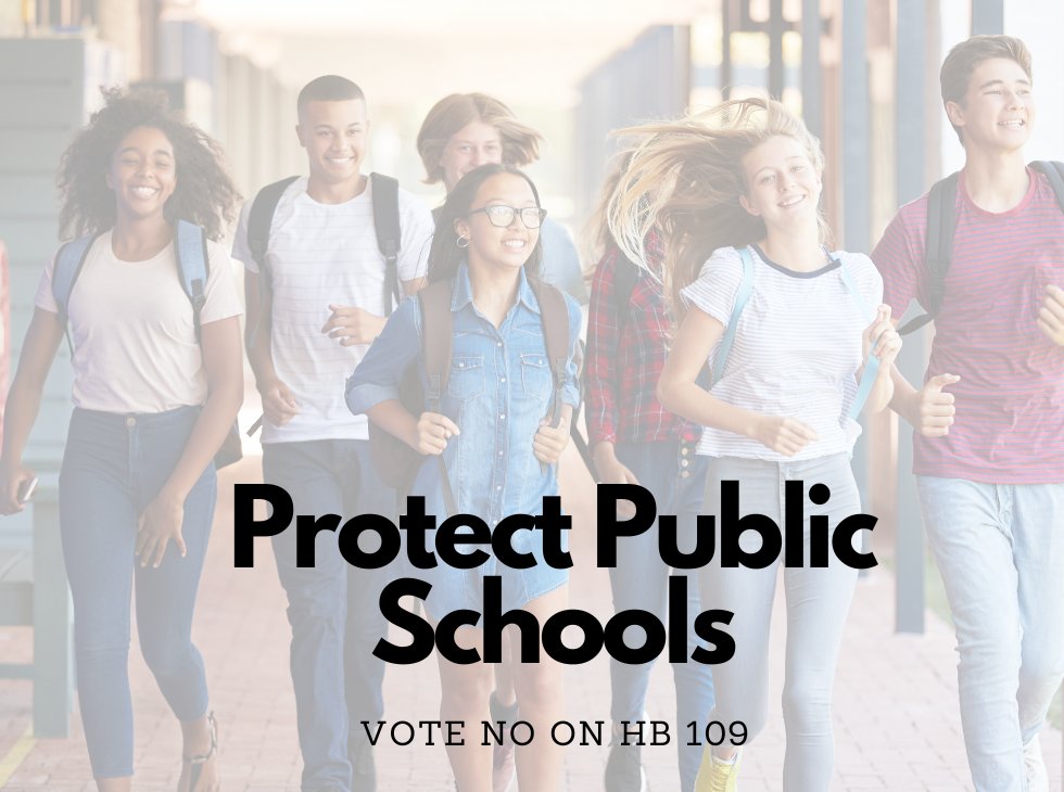 HB 109 would allow a small group of parents to convert a traditional neighborhood public school to a charter school.
Use the link below to email the House Choice &amp; Innovation Committee today and encourage them to VOTE NO on HB 109.
secure.everyaction.com/nY1y8jO80UCvHT…