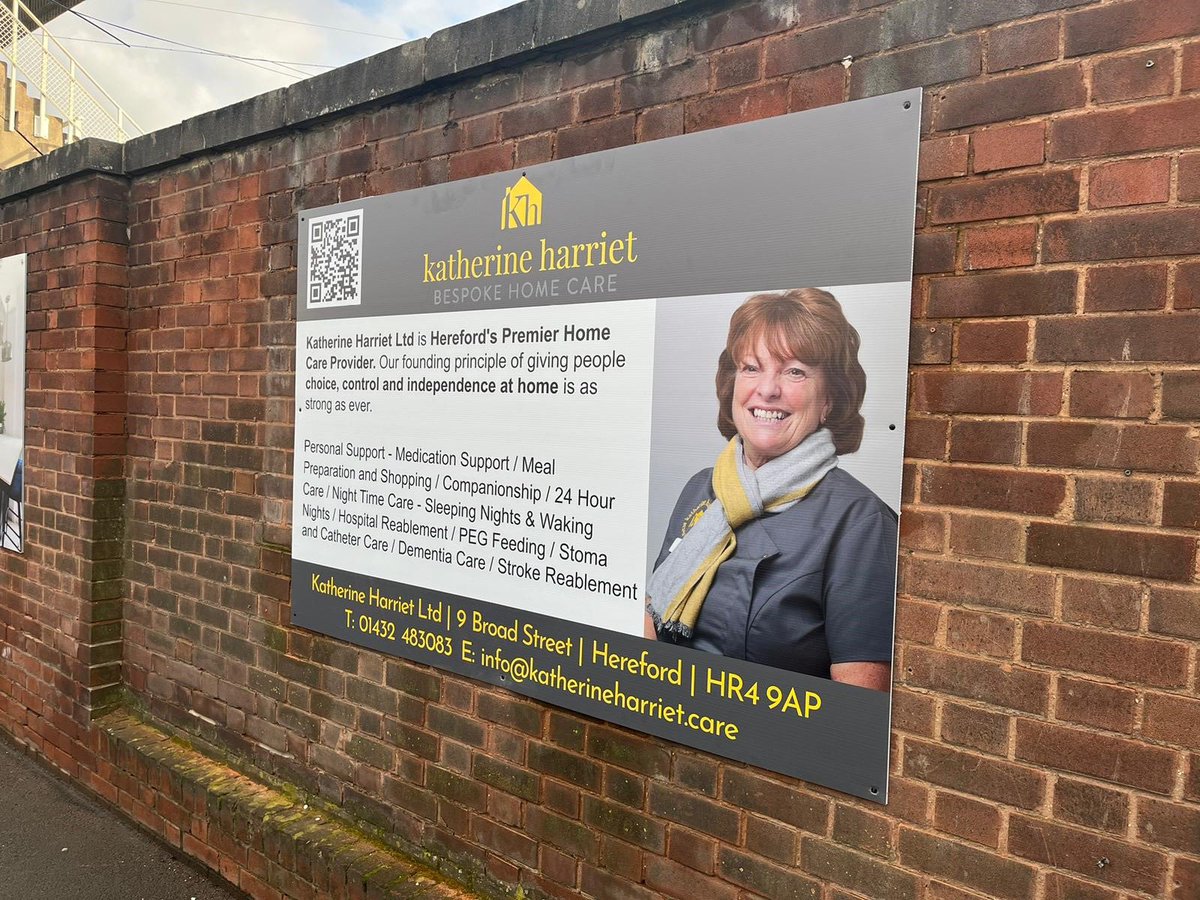New signage on Edgar Street - keep your eyes peeled for us 👀 #careinhereford #Hereford #herefordshire #care #bespoke <a href="/HerefordFC/">Hereford FC</a>