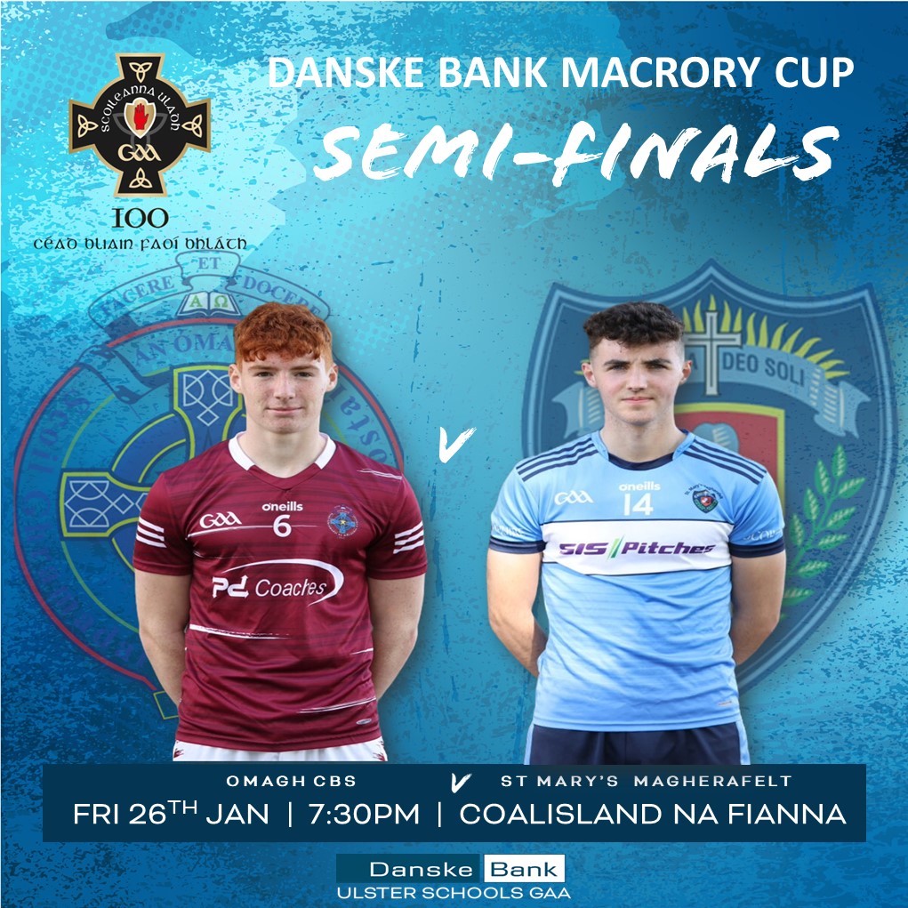 StMarysGSM's tweet photo. Best wishes to our MacRory Cup team who will play in the MacRory Cup Semi-Final vs Omagh CBS on Friday at 7.30pm in Coalisland, and to our Senior Camogie team who will travel to Kilkenny to play Colaiste Mhuire, Johnstown, in the All-Ireland Semi-Final on Saturday at 12 noon. https://t.co/k8ETa7INhi
