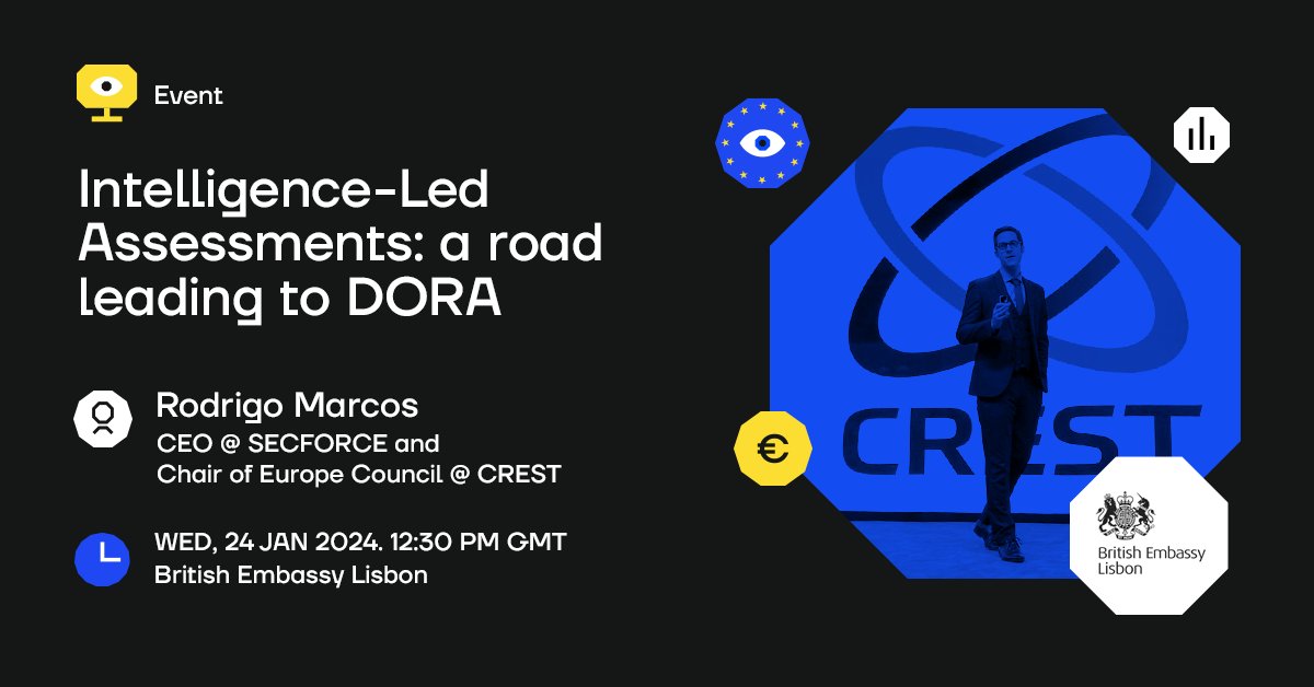 Our own Rodrigo Marcos will be closing the event on #Cybersecurity and #OperationalResilience in #FinancialServices at British Embassy Lisbon, sharing insights on how #CBEST and #TIBER paved the way for upcoming #DORA requirements

More on #DORACompliance: secforce.com/dora-complianc…