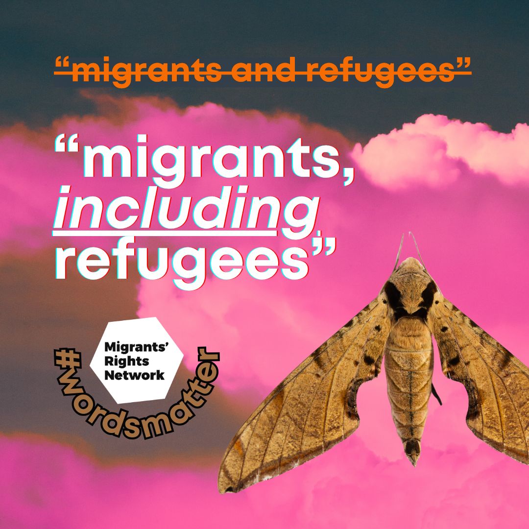 Placing an “and” in between “migrants” + “refugees” incorrectly implies that refugees are not a subgroup of migrants + reinforces divisive narratives. That's why we have shifted our language to “migrants, including refugees”. Find out more: buff.ly/3tVIkhd #WordsMatter