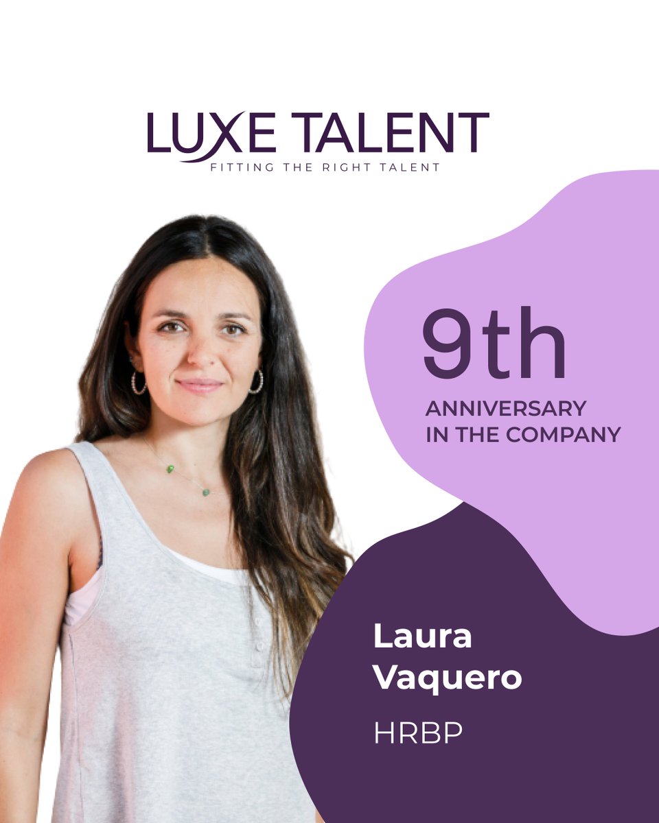 luxetalent's tweet photo. Hoy es un día MUY especial 🤩 Celebramos ¡¡9 años en la empresa de nuestra querida Laura Vaquero!!
Laura empezó en el 2015, seis años después de la inauguración de @luxetalent. Y hoy, 9 años después, se ha convertido en nuestro brazo derecho con una trayectoria brillante. 💪 https://t.co/H9KvsO2SEe
