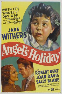 See a complete original #16mm print of #AngelsHoliday this May starring #JaneWithers as a meddling girl trying to save an actress being held for ransom. #JoanDavis #SallyBlane #FrankJenks #LonChaneyJr #JohnQualen