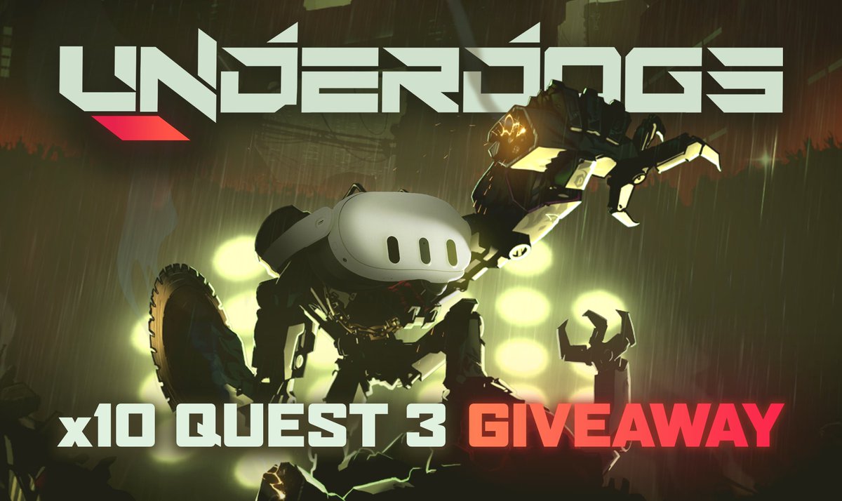 YO! @xrgamelabs giving out x10 QUEST 3! you know, to celebrate UNDERDOGS launch and all that Hit this here: gleam.io/mhOpS/underdog…
