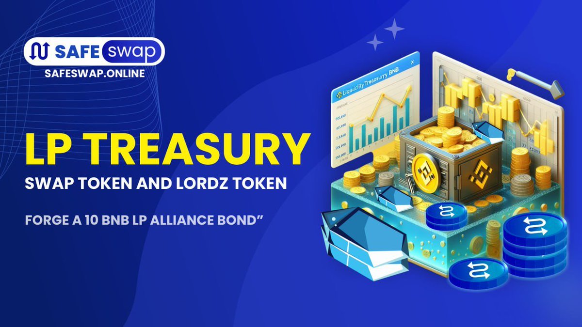 LP Treasury Swap Token and Lordz Token Forge a 10 BNB LP Alliance Bond The LP Treasury Swap Token and Lordz Token have joined forces to forge a powerful alliance in the decentralized world. safeswap.online/news/safeswap/… #CryptoAlliance #LPBond #LordzToken #SwapToken $Lordz $Swap