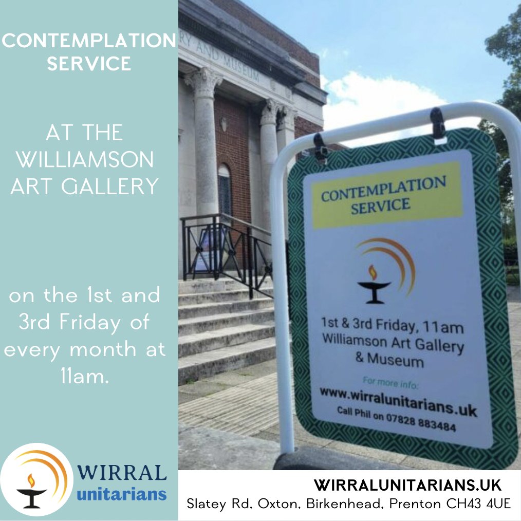 Fridays with Wirral Unitarians are days for Contemplation. 🙏

You are welcome at the <a href="/WilliamsonArt_/">Williamson Art Gallery & Birkenhead Priory</a>  to connect with yourself and with a new community. 🙂

Our next service is 02/02/24 🌱

#whatsonwirral #wirralunitarians #Unitarian #contemplation