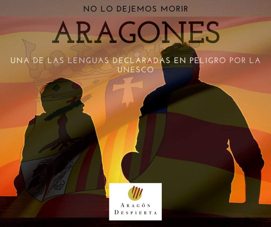 🗣🗣 El #Aragonés es una de las lenguas amenazadas en Europa según los informes de la UNESCO...No la dejemos morir.

#Aragóndespierta