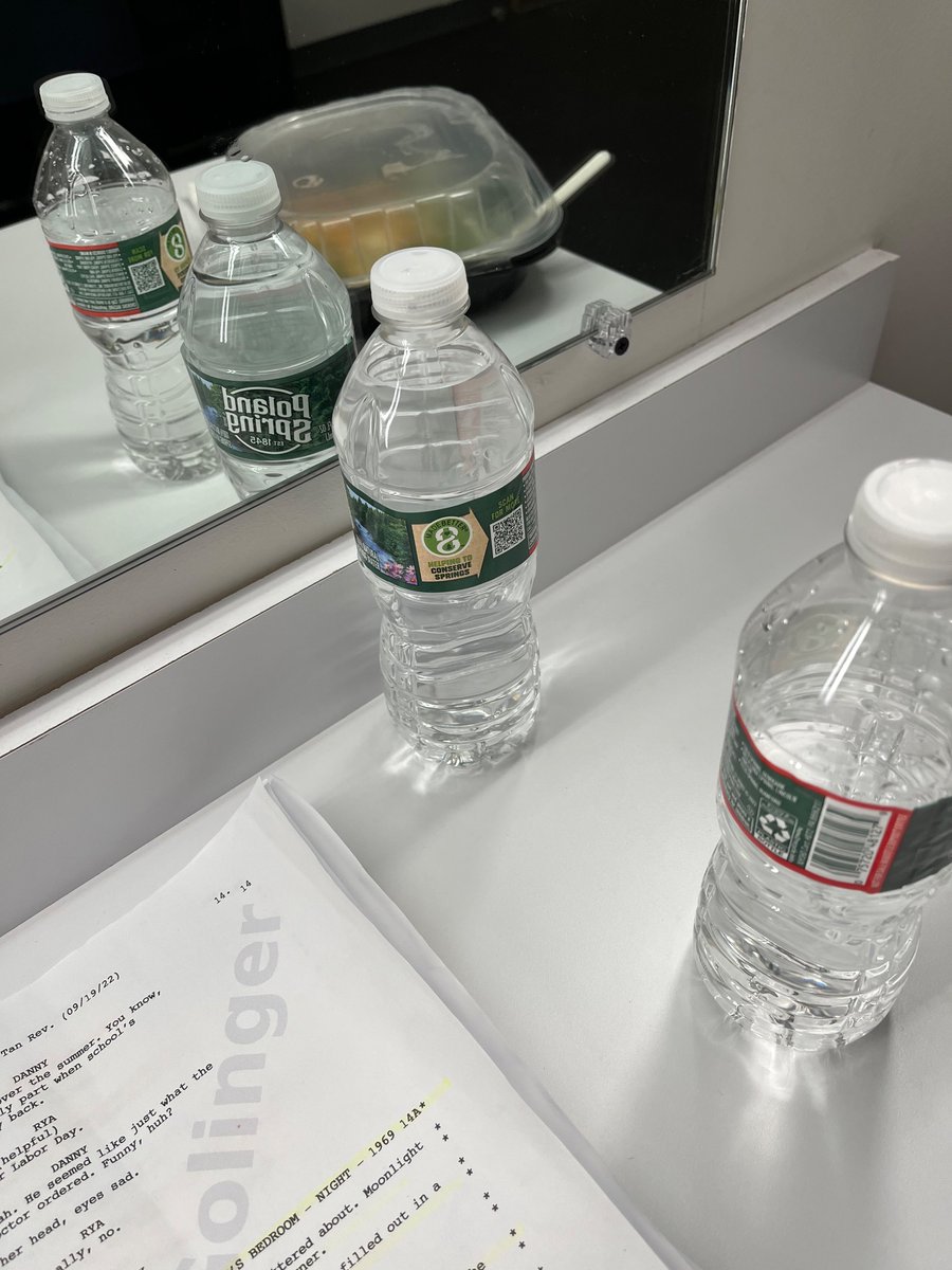 How many water bottles are there? Image taken in my dressing room on #thecrowdedroom