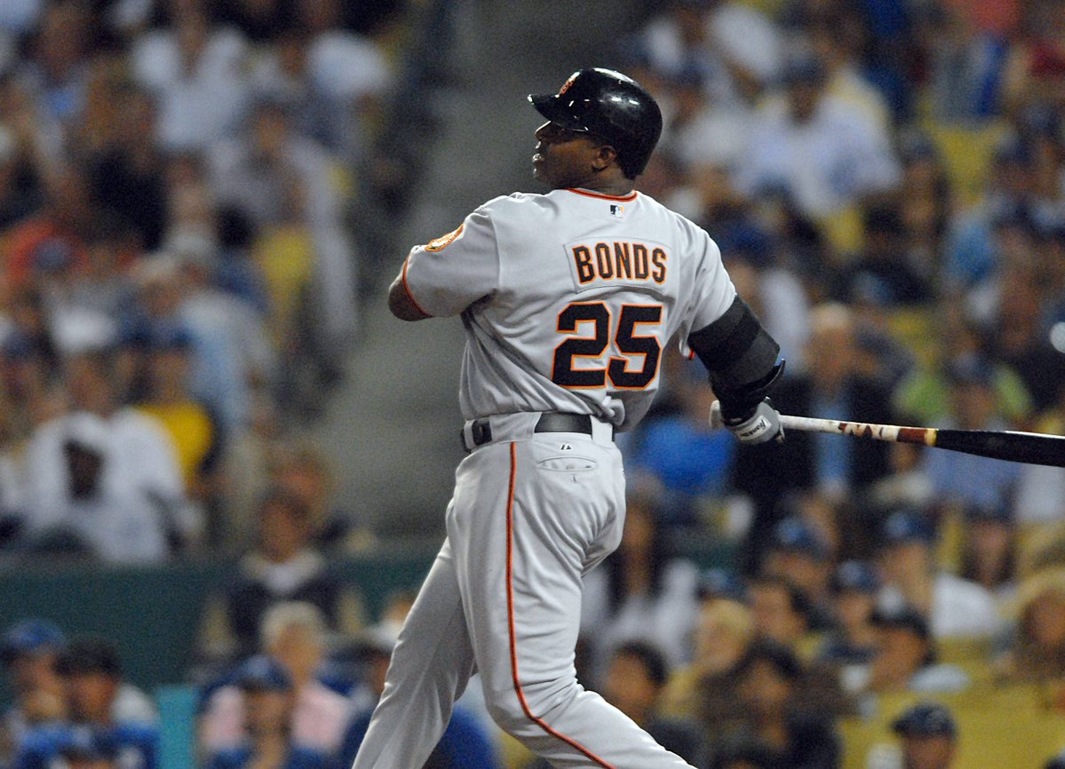 notgaetti's tweet photo. Not enough people talk about Barry Bonds:

• .298/.444/.607 (1.051 OPS, 182 OPS+)
• More MVPs than Trout & Pujols combined
• More WAR than Carew & Bagwell combined
• More HR than McCovey & Molitor combined
• More RBI than Raines & Boggs combined
• More IBB than Musial & Aaron combined
• Went 40/40 and 400/400 before PEDs
• One of 8 members of the 300/300 club
• Only member of the 400/400 club
• Only member of the 500/500 club
• Only member of the 700/500 club
• 2x Batting Champ, 8x Gold Glover
• 14x All-Star, 12x SS, 11x WAR leader
• .471/.700/1.294 (1.994 OPS) in the WS

Because BBWAA writers are instructed to consider a player's "character, integrity, and sportsmanship" in voting their ballots but do not otherwise receive any guidelines about how to apply the "character clause," Bonds languished on the HOF ballot for 10 years (receiving a low of 34.7% in 2014 and peaking at 66% in 2022) before falling off. An injustice?