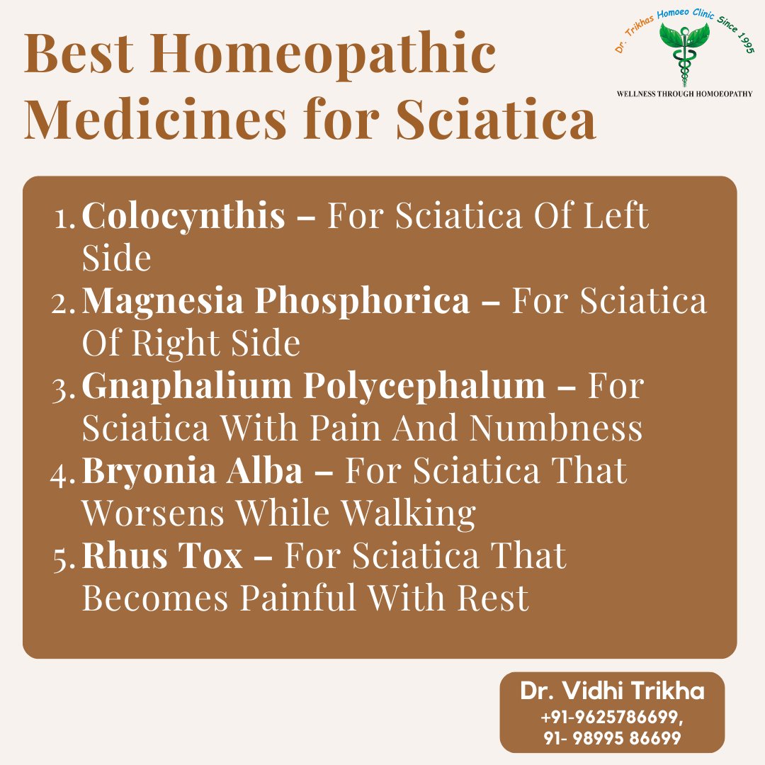 Best Homeopathic Medicines for Sciatica.
.
.
.
#sciatica #sciaticatreatment #homeopathy #homeopathytreatment #homeoapthyhelps #Medicine #sciaticamedicine #medical #doctor #homeopathyremedies