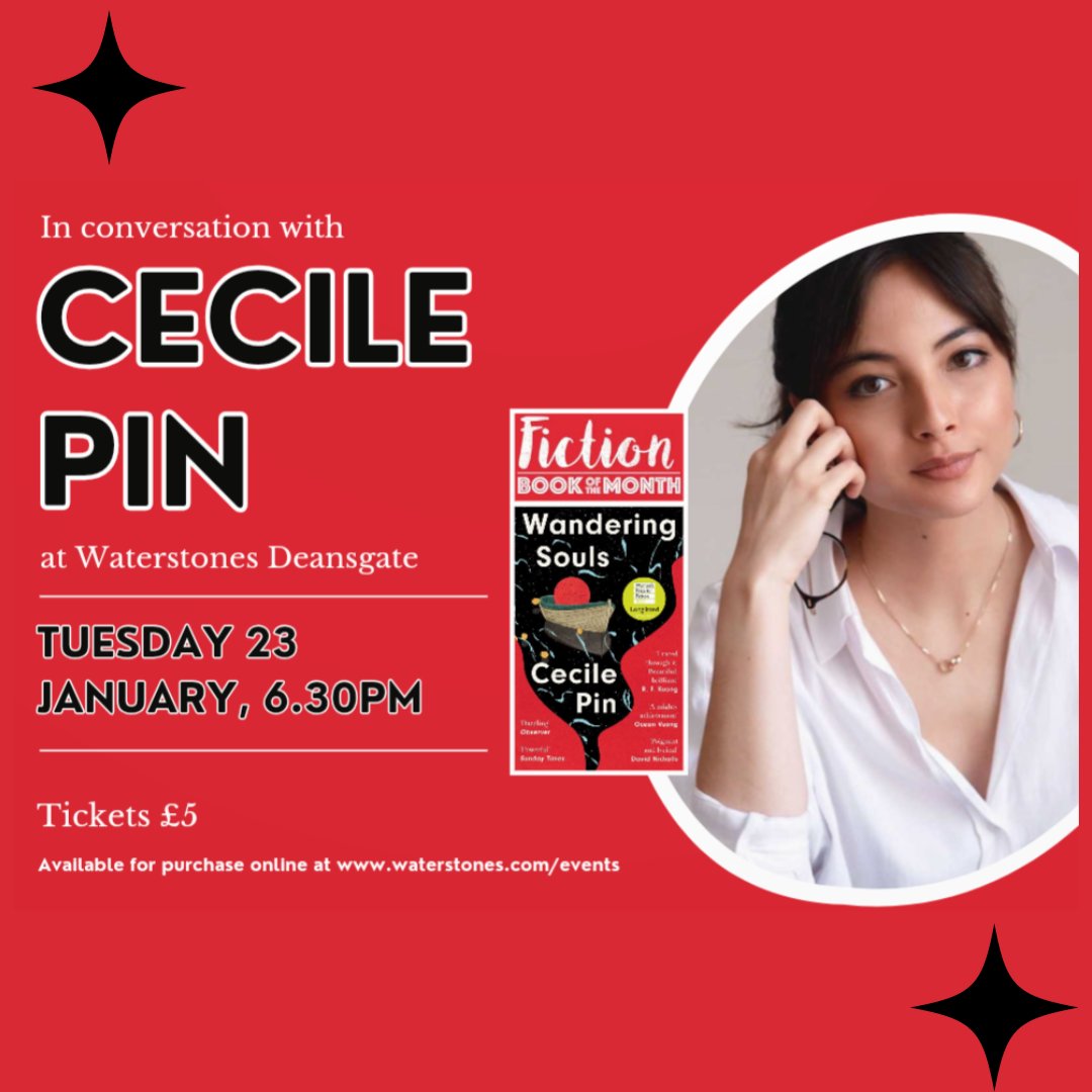 We've still got a couple of tickets left for our event tonight with Cecile Pin! You can grab yours via the link below or buy them at our tills ☺️ See you there! ♥️🖤♥️ #authorevent #waterstonesdeansgate waterstones.com/events/in-conv…