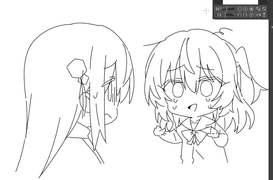 描いてるアピして去る 