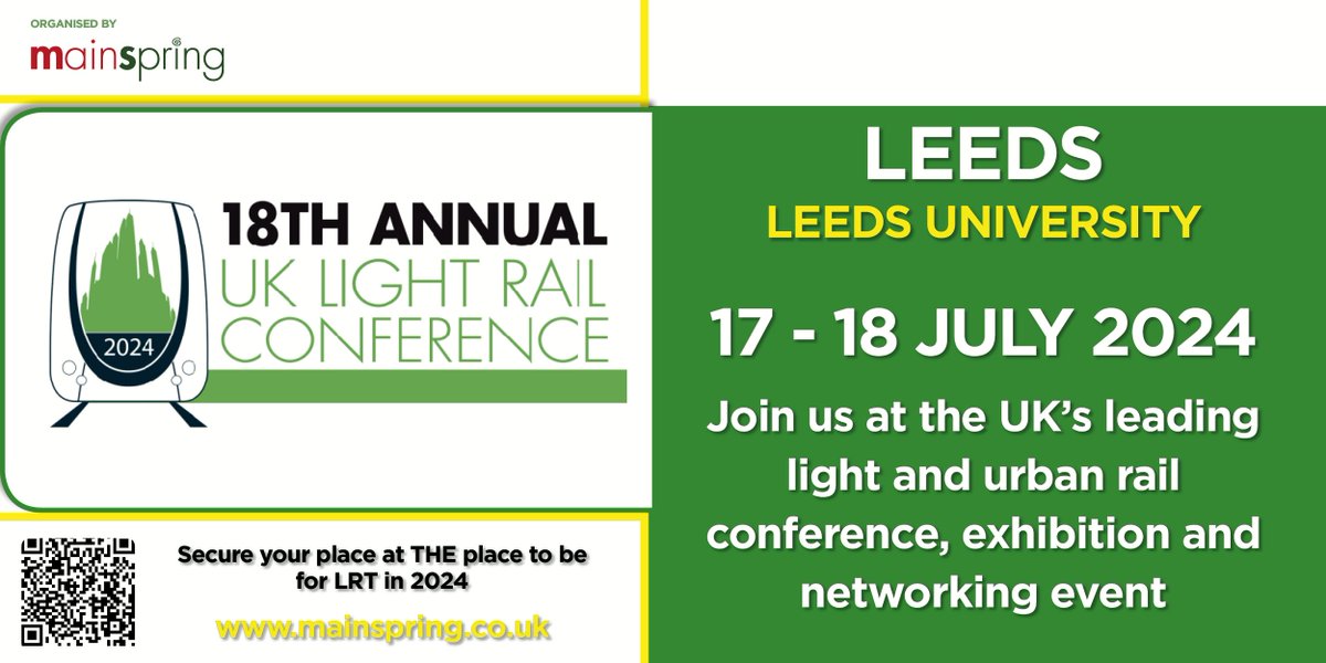 Our European Congress is fast approaching but don't forget about our UK event this July 17-18. With exhibitor spots, sponsorships and delegates already signed up, do not miss this unique #LRT event.
#lightrail #networkingopportunities #keydecisionmakers #data #transit #Mobility