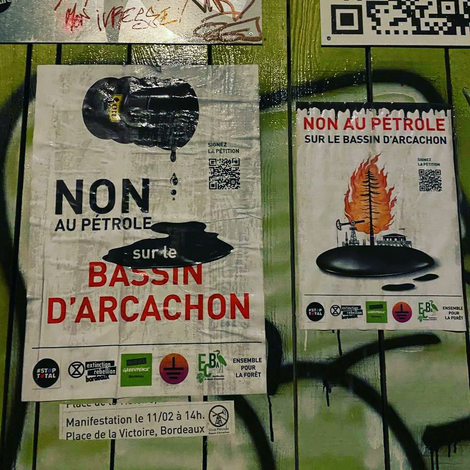 [AFFICHAGE MANIFESTATION 11/02 : Stop Pétrole Bassin d'Arcachon]

Nos militant•es ont sillonné Bordeaux pour attirer l'attention des bordelais•es sur le projet de nouveaux puits de pétrole sur le bassin d'Arcachon 
#StopPetroleBassinArcachon #UrgenceClimatique #Bordeauxmaville