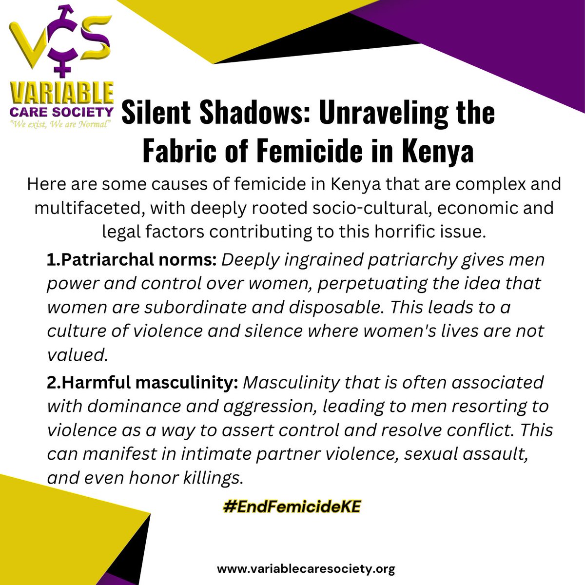variablecare's tweet photo. Let's end Femicide in Kenya. Together, we can create a future where every woman can live free from fear.

#EndFemicideKE 
#stopkillingwomen 
#totalshutdownke 
#feminist https://t.co/b149Tw83pT