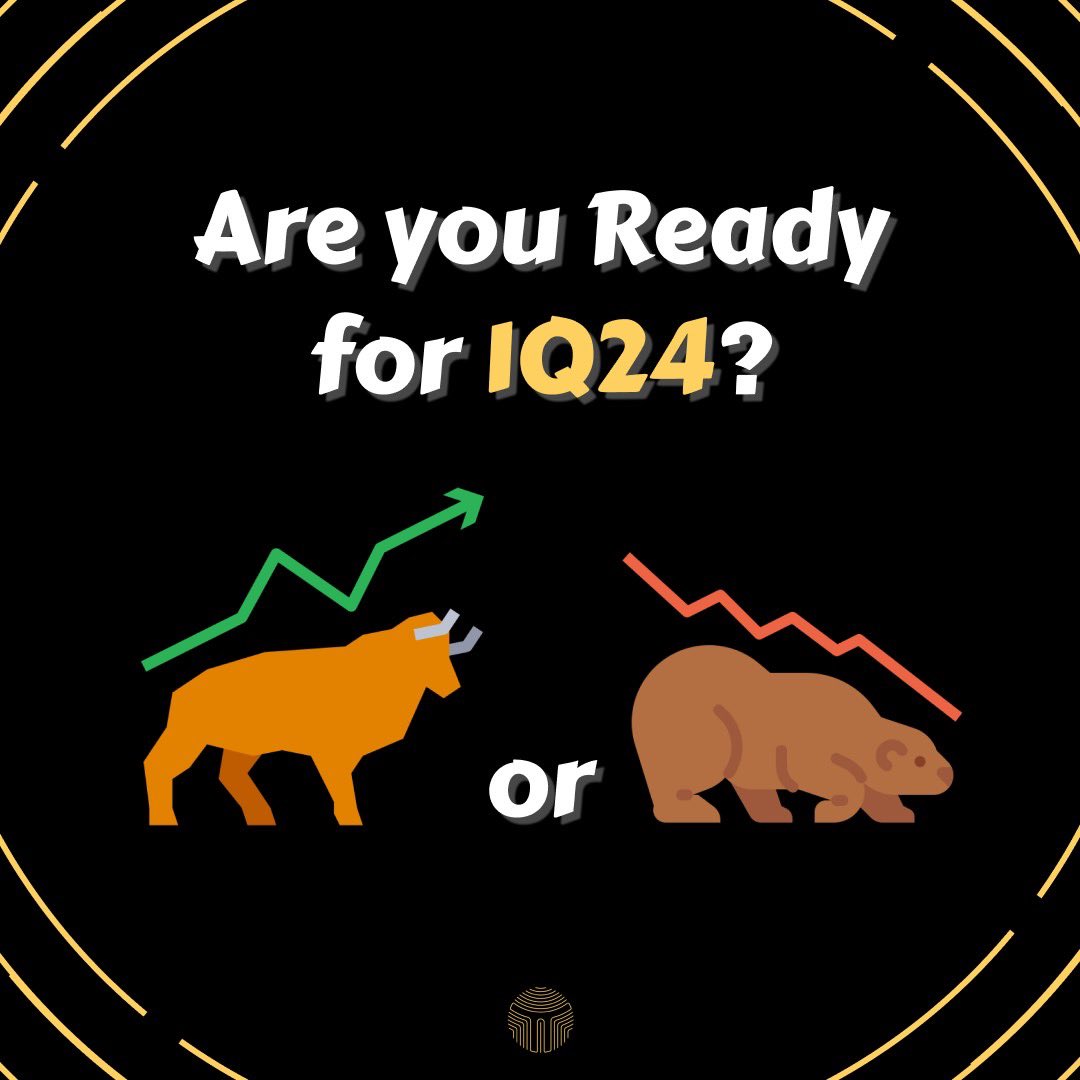📈💹 Do you think the bull market will arrive by the first quarter of the year?  
(1) It has already arrived. 🚀
(2) It will come before the Q1. 📆
(3) Next Quarter. 🌟
(4) Prefer not to say. 🤐
#TradingTrain #TradingEducation